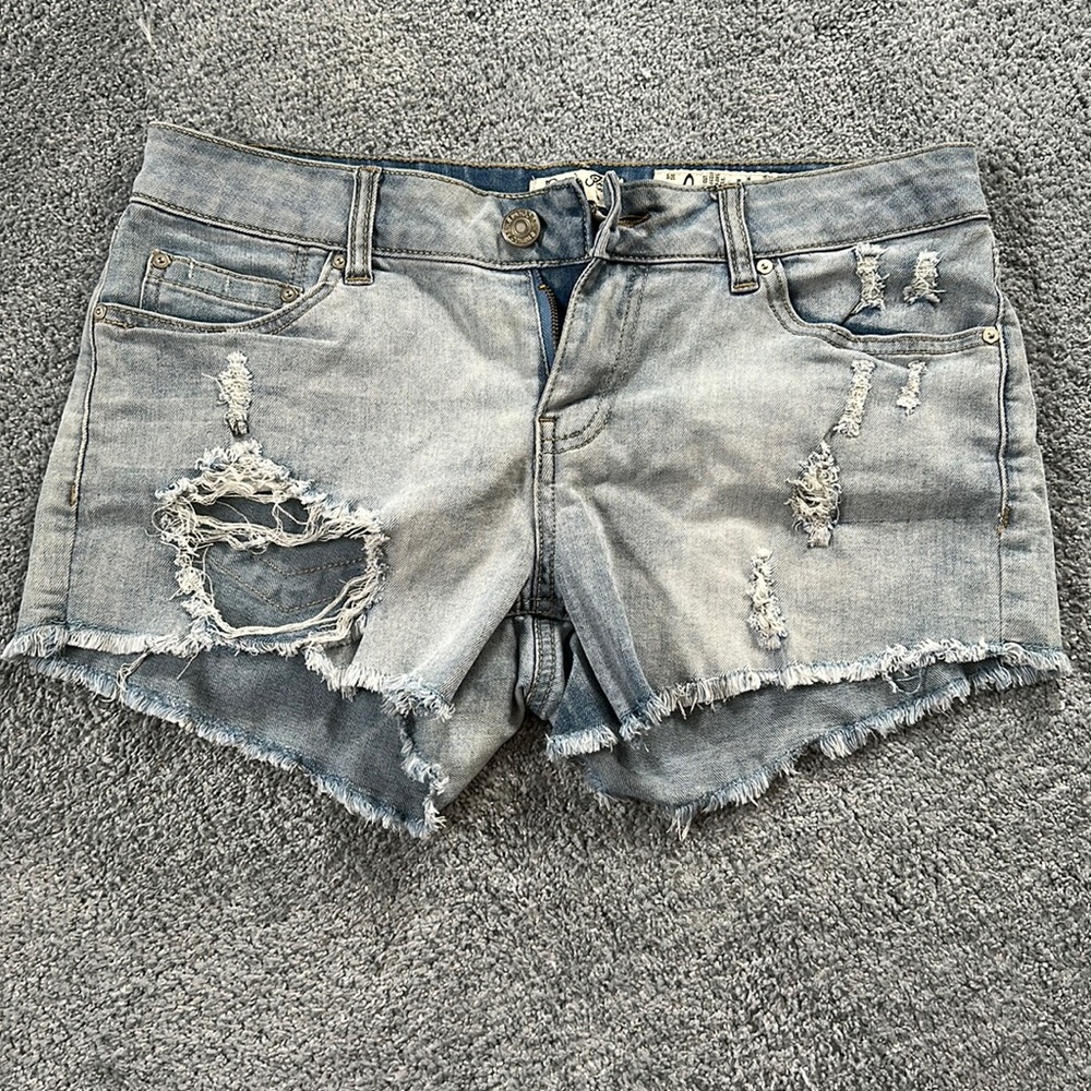Indigo Rein Distressed Jean Shorts